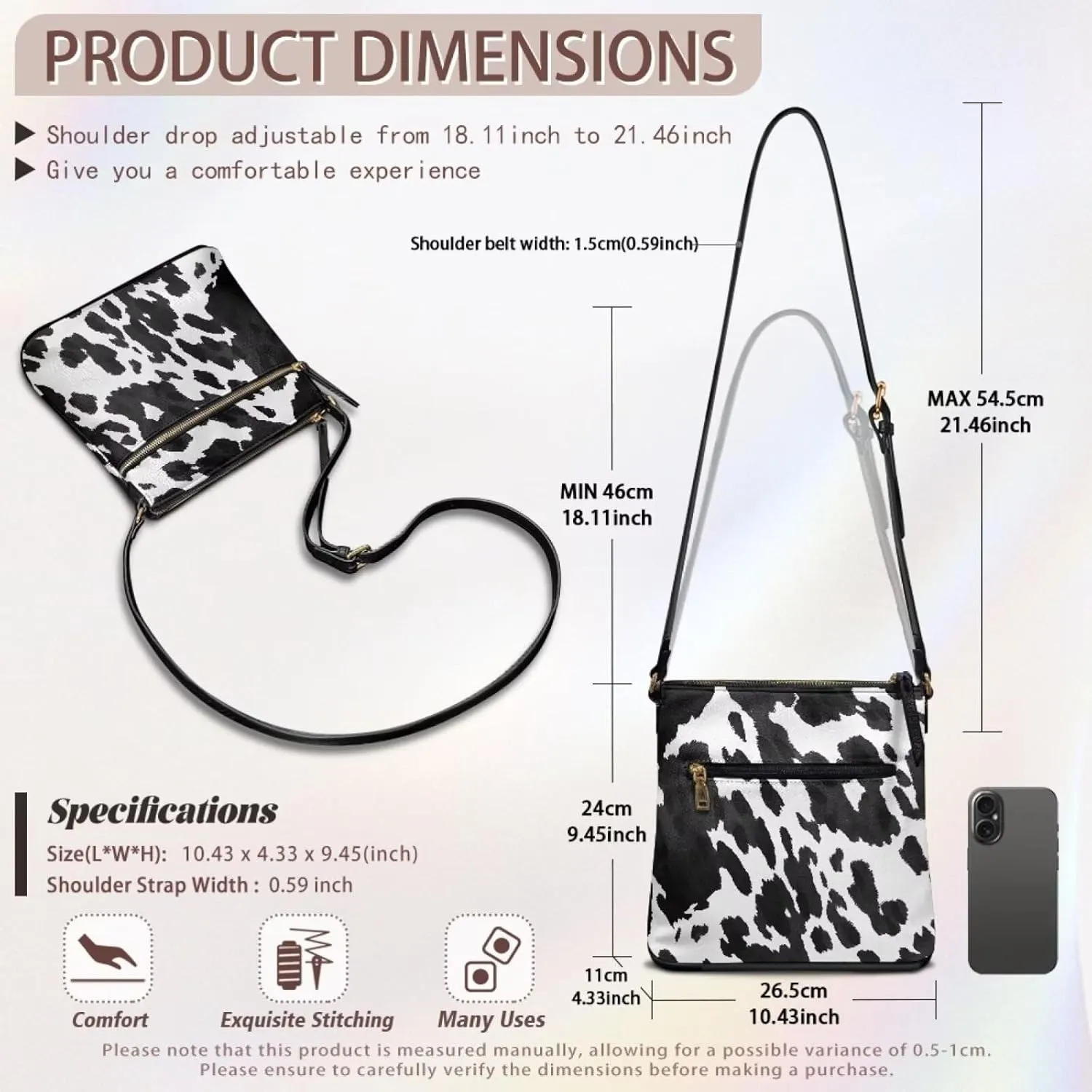 Leather Crossbody Hobo Purses for Women, Ladies Shoulder Bags Handbags Sling Messenger Bag