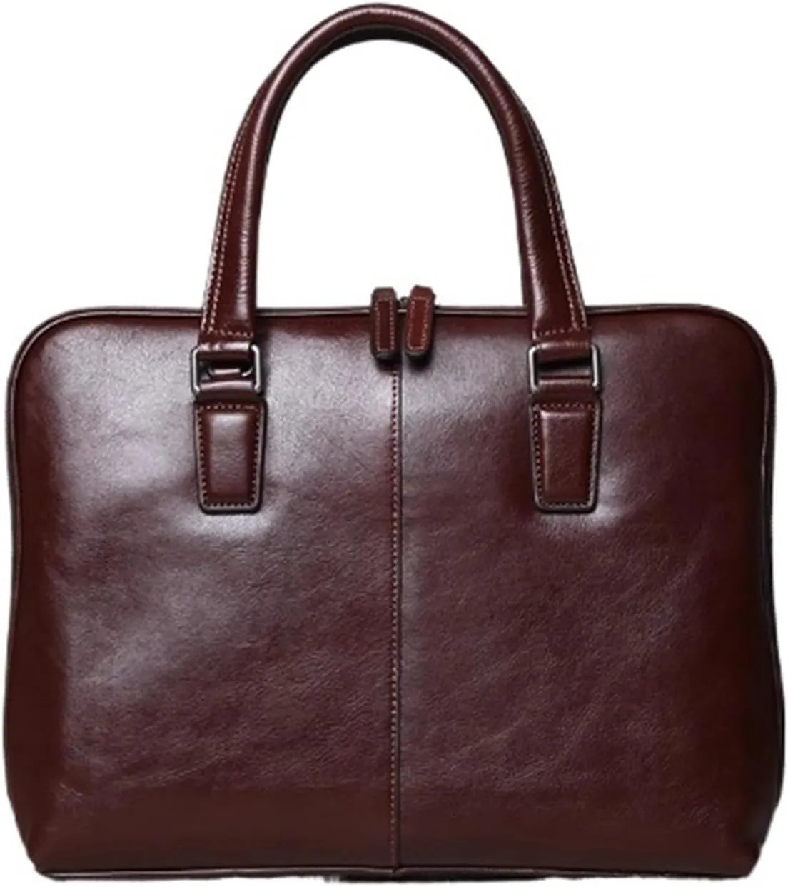 Leather Vintage Man Handbag Briefcase Men Shoulder Bags Coffe Business 14 Inch Laptop Bag