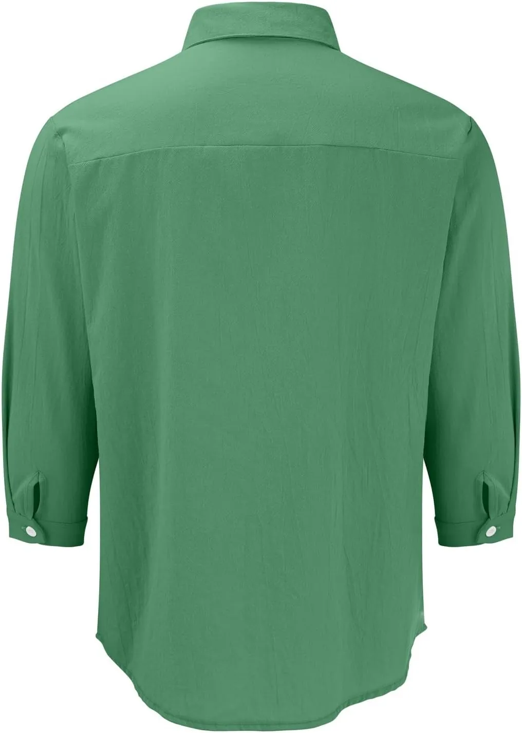Linen Shirts for Men Big and Tall Casual Button Down Long Sleeve Solid Spread Collar Shirt Summer Hawaiian Beach Tops