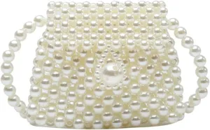 Luxury Pearl Bag Chain Bag Purse Ladies Beaded Cross Body Shoulder Bag Handmade Bags Women's Clutches for Wedding Party Bridal Party Gifts for Girls Women 23