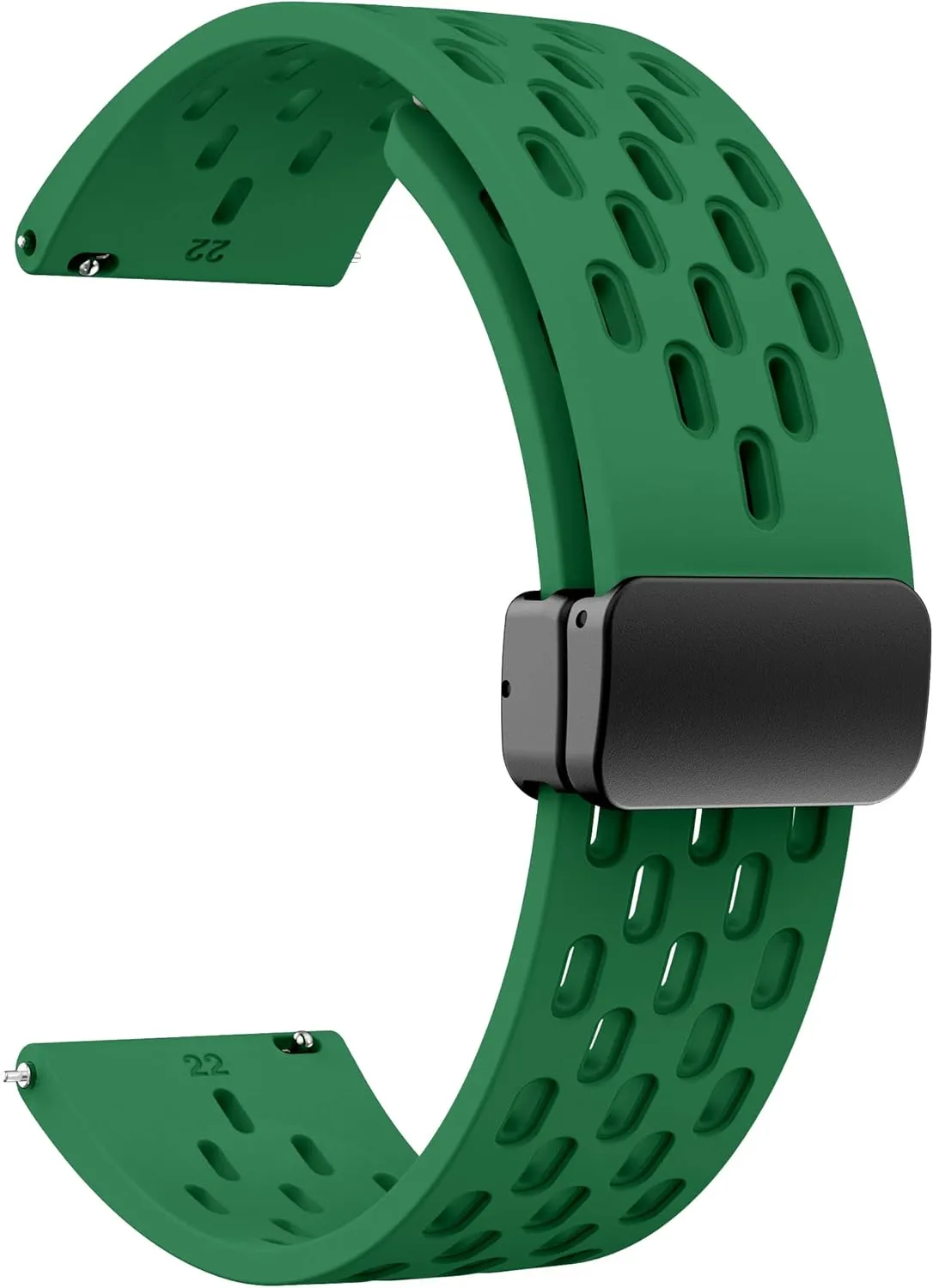 Magnetic Watch Band 18mm 19mm 20mm 22mm Quick Release Silicone Sport Sweatproof Breathable Watch Band for Men Women, Soft Silicone Sport Watch Strap