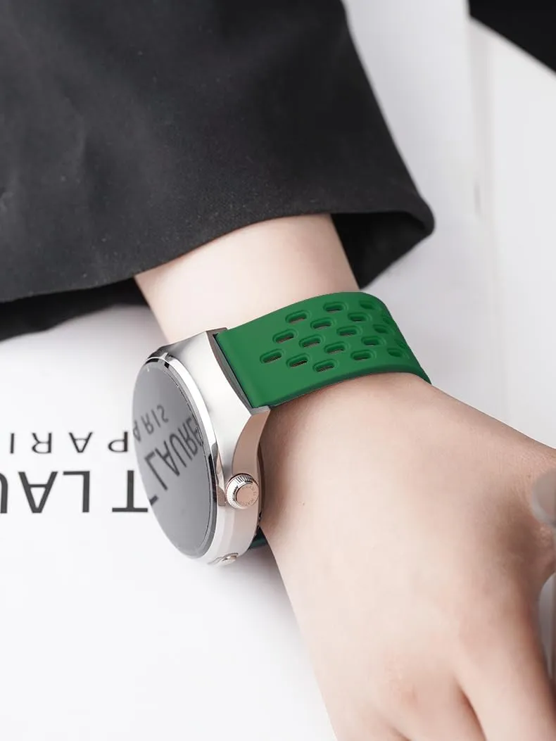 Magnetic Watch Band 18mm 19mm 20mm 22mm Quick Release Silicone Sport Sweatproof Breathable Watch Band for Men Women, Soft Silicone Sport Watch Strap