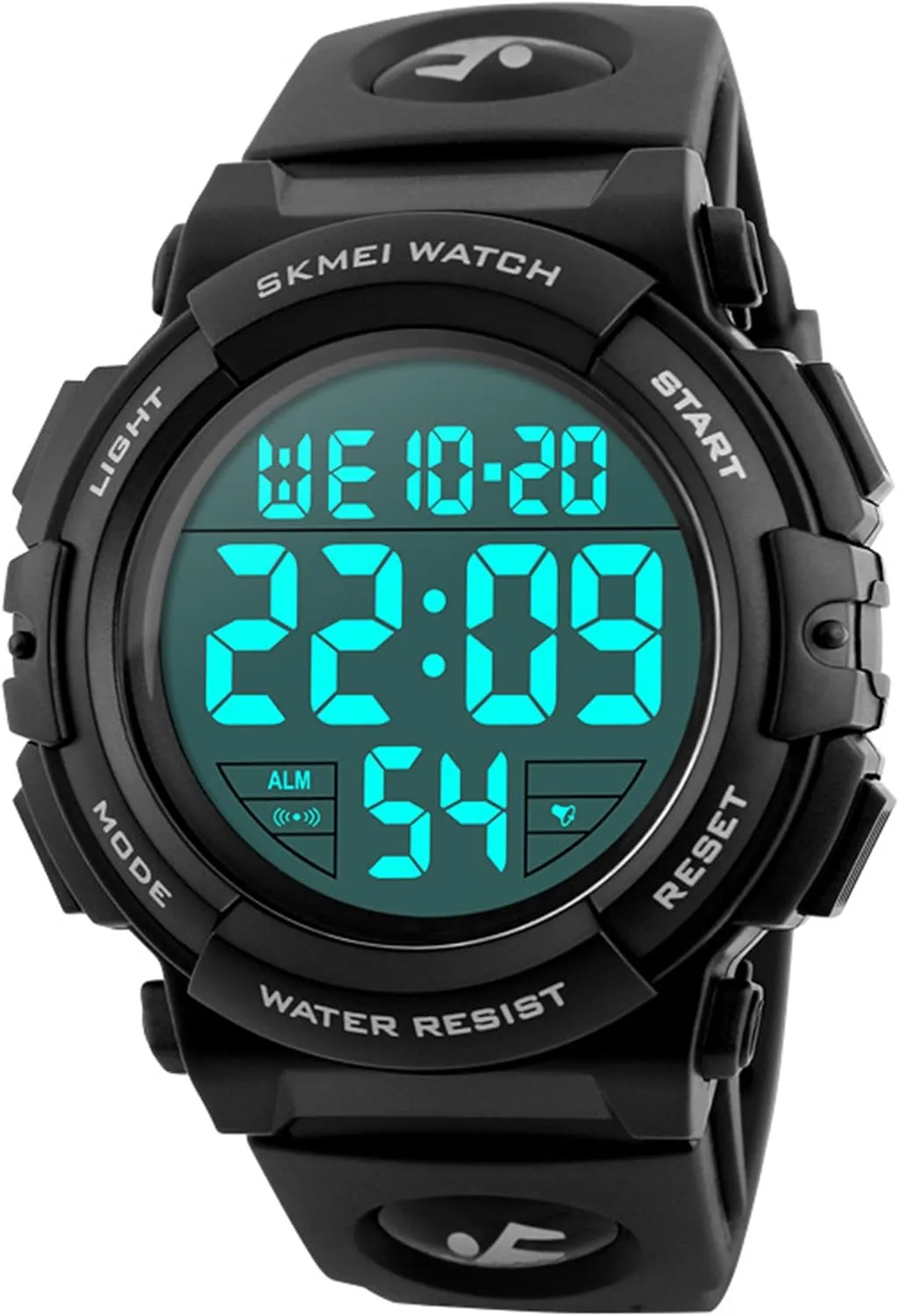 MASTOP Men Digital Watch Big Dial Chronograph Outdoor Sports 50M Water Resistant Multifunctional Wristwatches