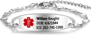 Medical Alert Bracelets for Women Personalized Medical Bracelets for Her Medical ID Bracelets Emergency Medical Alert