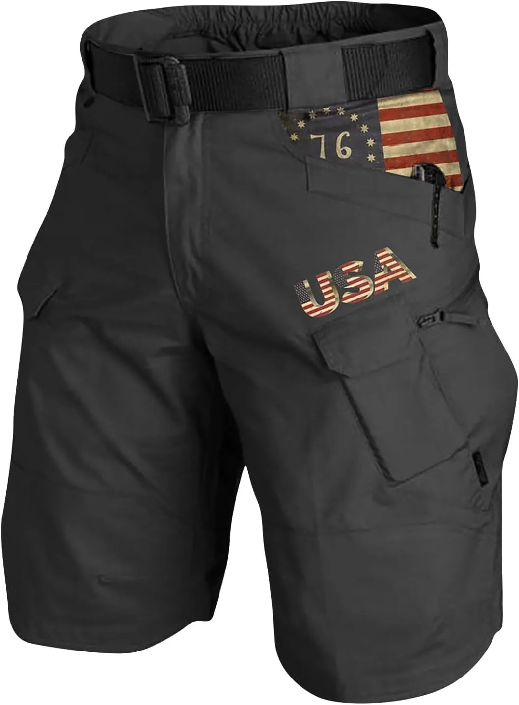 Men Cargo Shorts Long Water Resistant Quick Dry Breathable Tactical Pants Lightweight Stretch Ripstop Hiking Pants