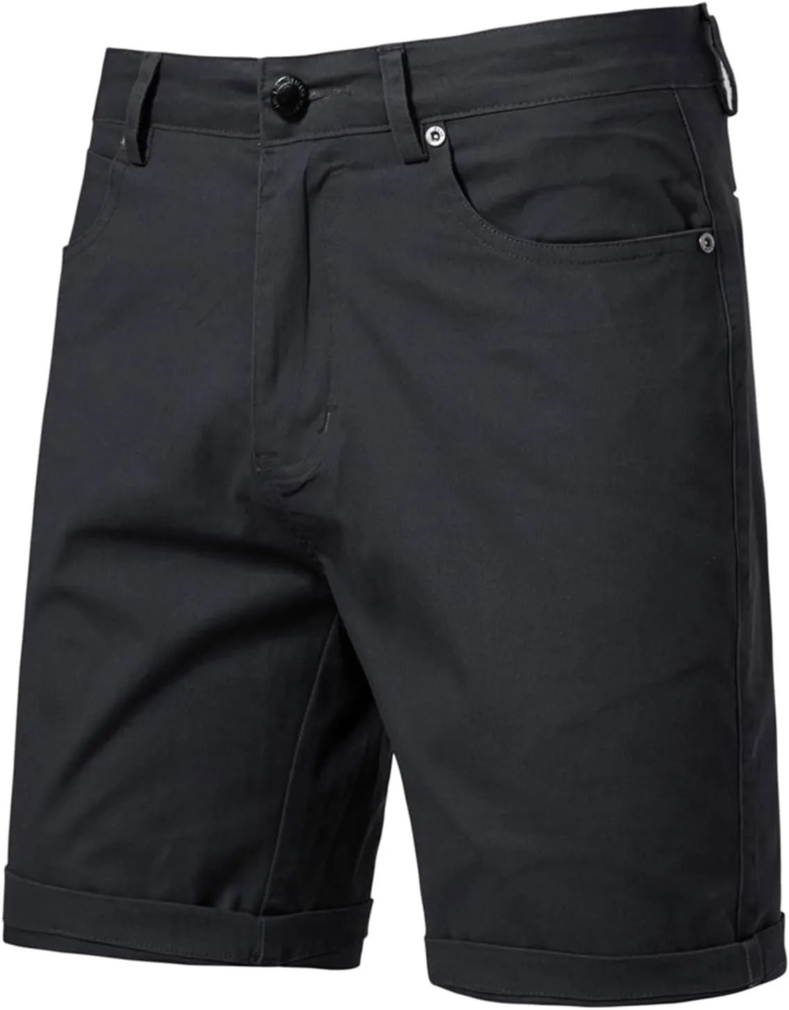 Men Casual Shorts Flat Front Button-up Durability and Breathable Low Waisted Shorts 2025 Summer