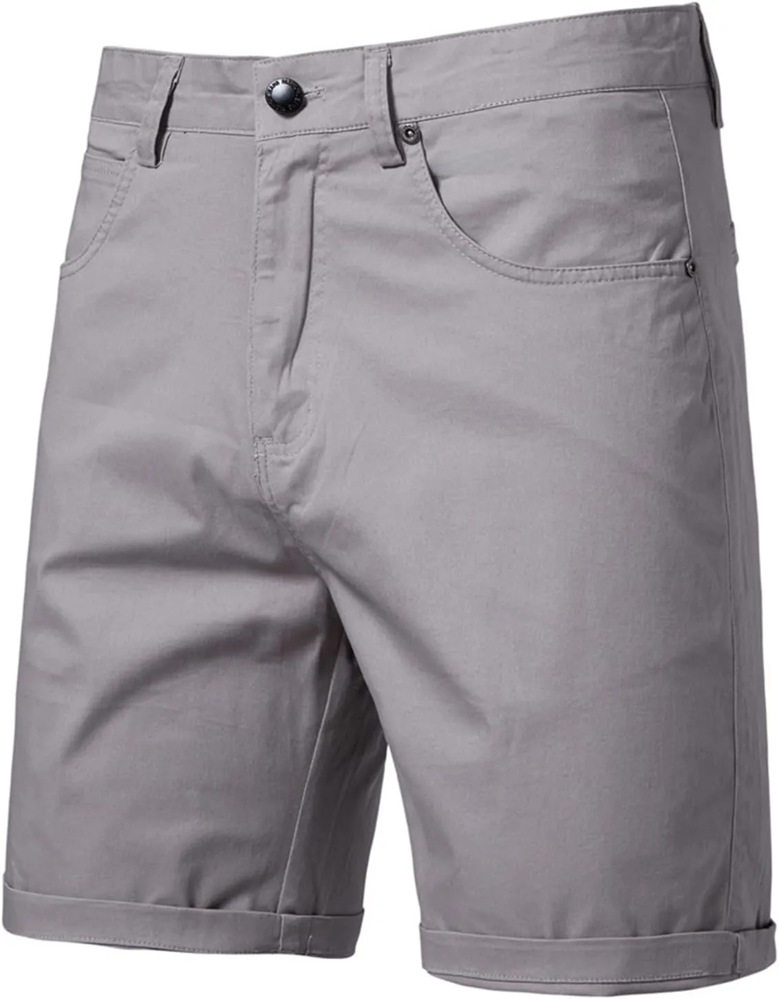 Men Casual Shorts Flat Front Button-up Durability and Breathable Low Waisted Shorts 2025 Summer