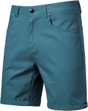 Men Casual Shorts Flat Front Button-up Durability and Breathable Low Waisted Shorts 2025 Summer