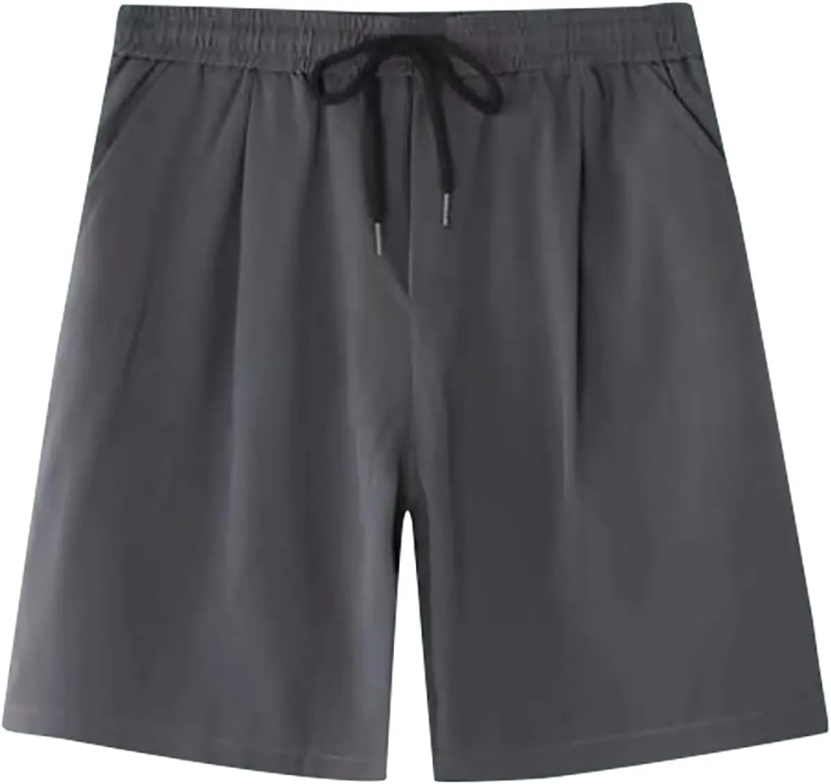 Mens 2024 Casual Shorts Breathable Plus Size Loose Summer Running Short Pants Drawstring Elastic Waisted Beach Vacation Short