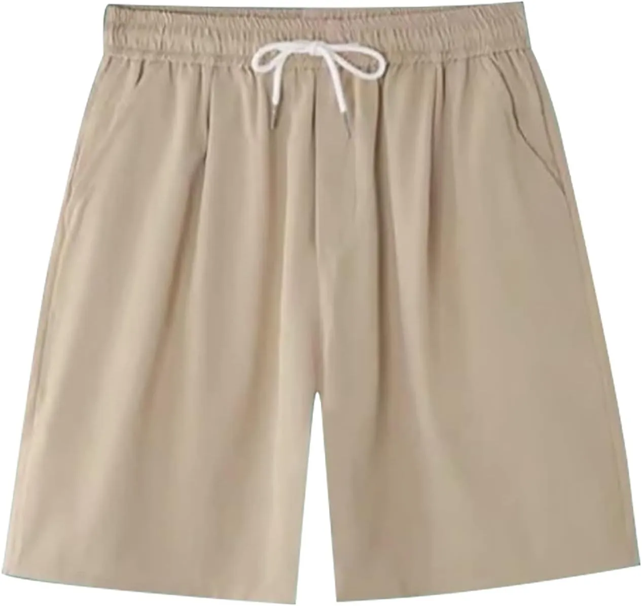 Mens 2024 Casual Shorts Breathable Plus Size Loose Summer Running Short Pants Drawstring Elastic Waisted Beach Vacation Short