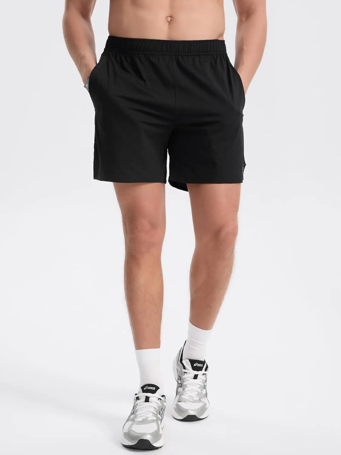 Mens Athletic Shorts Moisture Wicking Pickleball Tennis 5" Workout Running Shorts with Back Zip Pocket