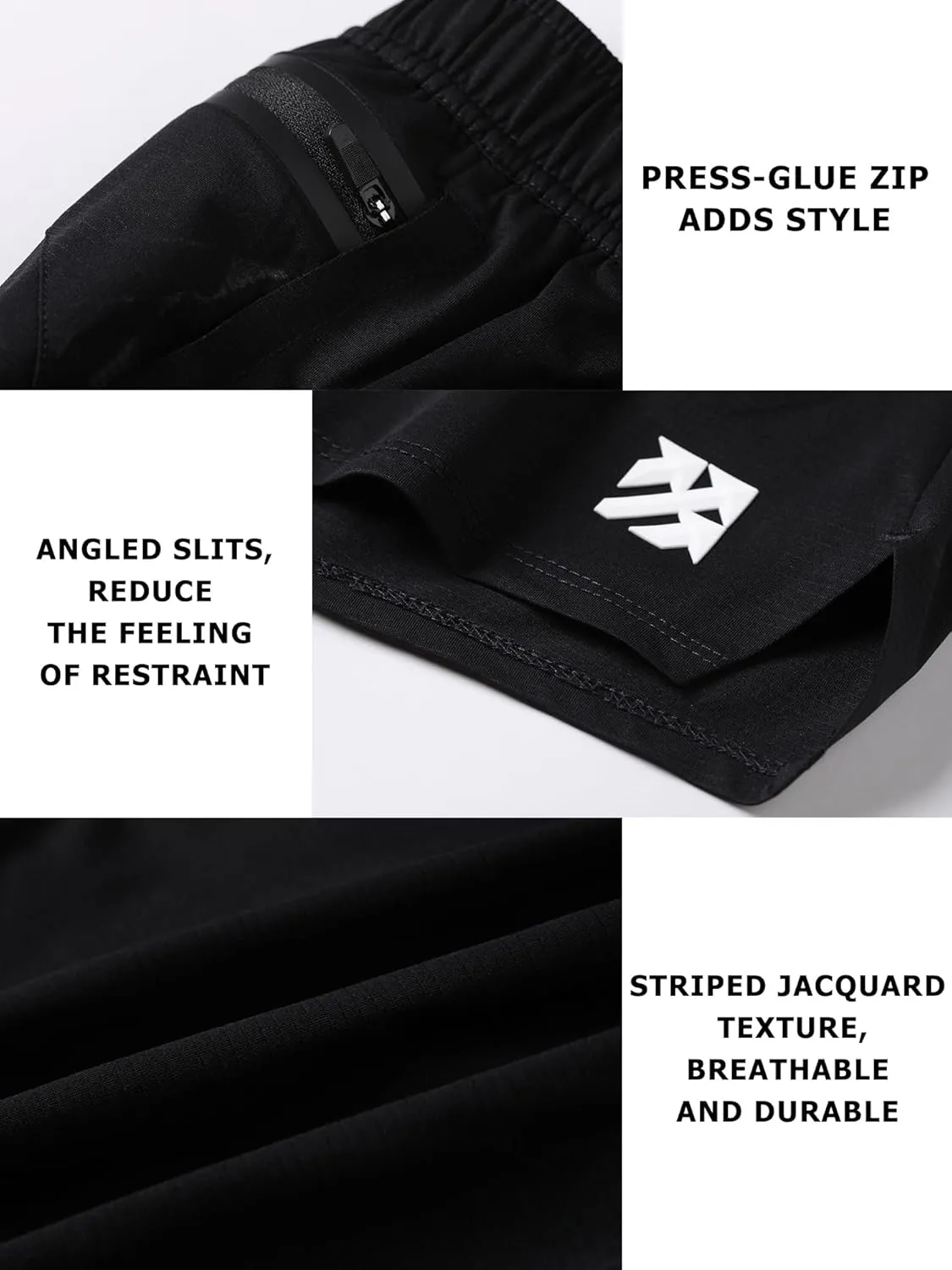 Mens Athletic Shorts Moisture Wicking Pickleball Tennis 5" Workout Running Shorts with Back Zip Pocket