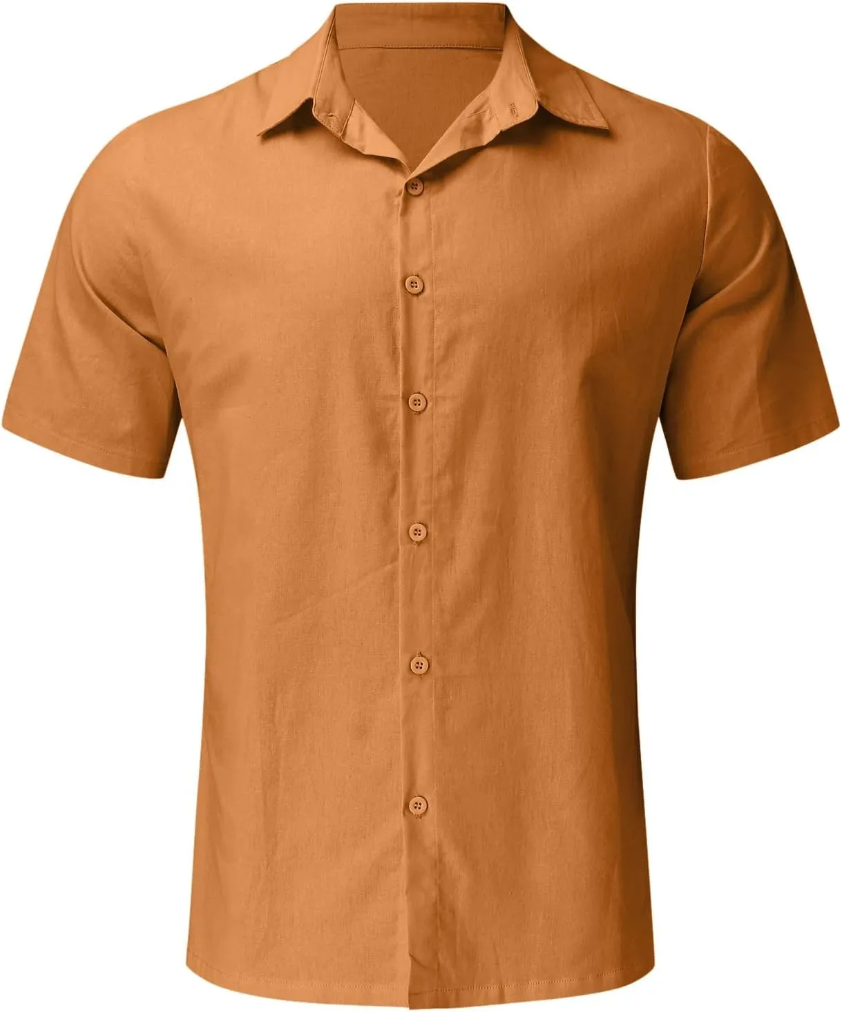 Mens Cotton Linen Shirts 2024 Summer Short Sleeve Button Down Shirts Relaxed Fit Casual Beach Tops Hawaiian Shirts