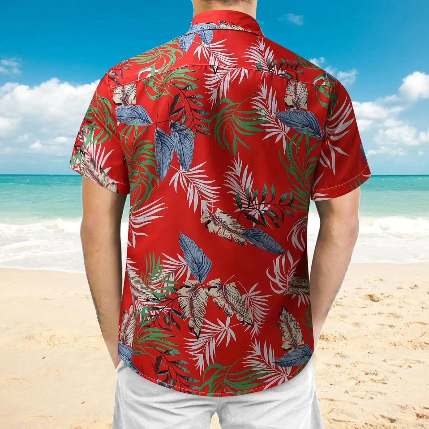 Mens Funny Hawaiian Shirts Button Down Shirts Mens Hawaiian Shirts Beach Floral Hawaiian Shirt for Men Short Sleeve