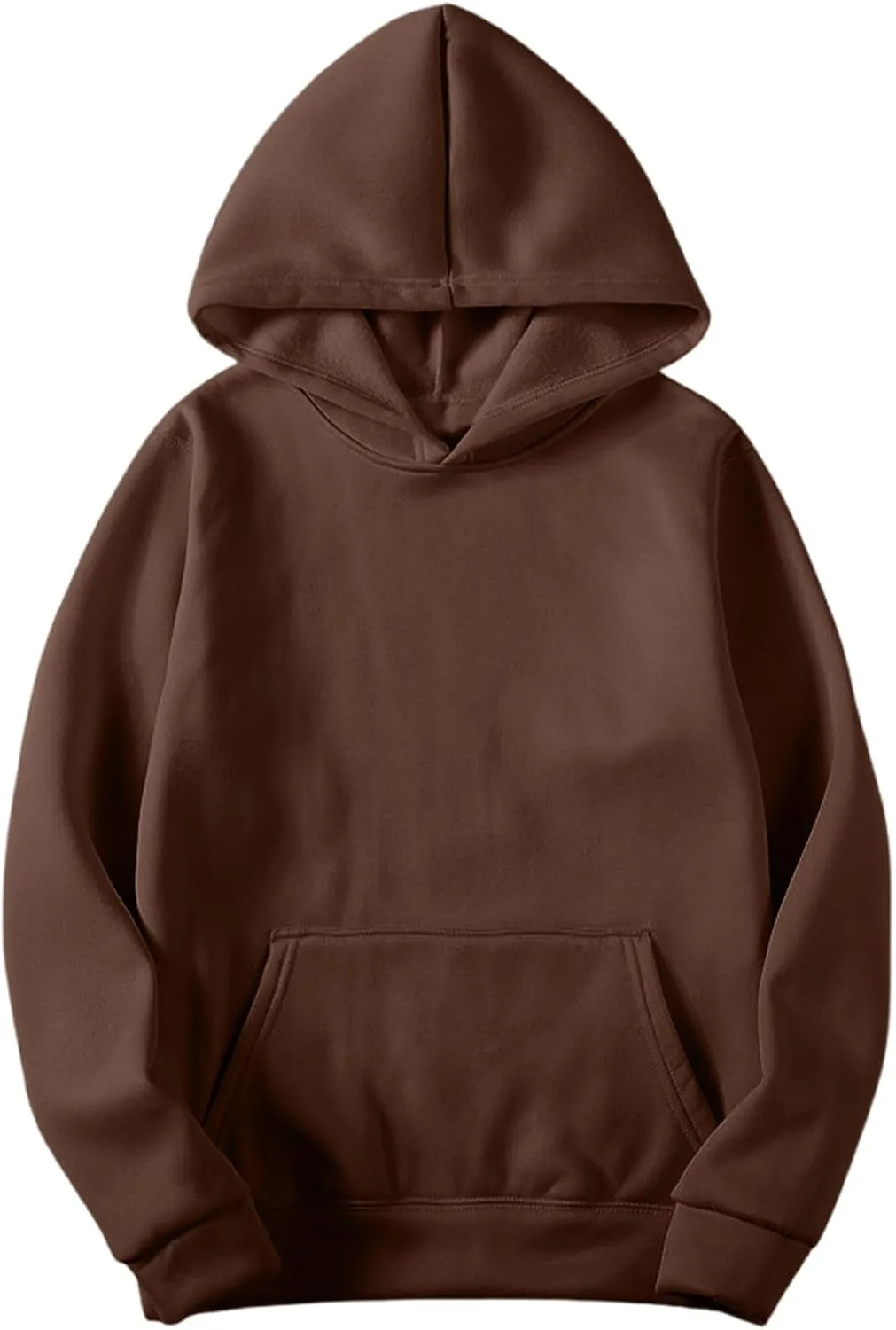 Men's Hoodies Solid Color Sweatshirts Long Sleeve Casual Pullover Top Lightweight Hooded Sweatshirt with Pocket