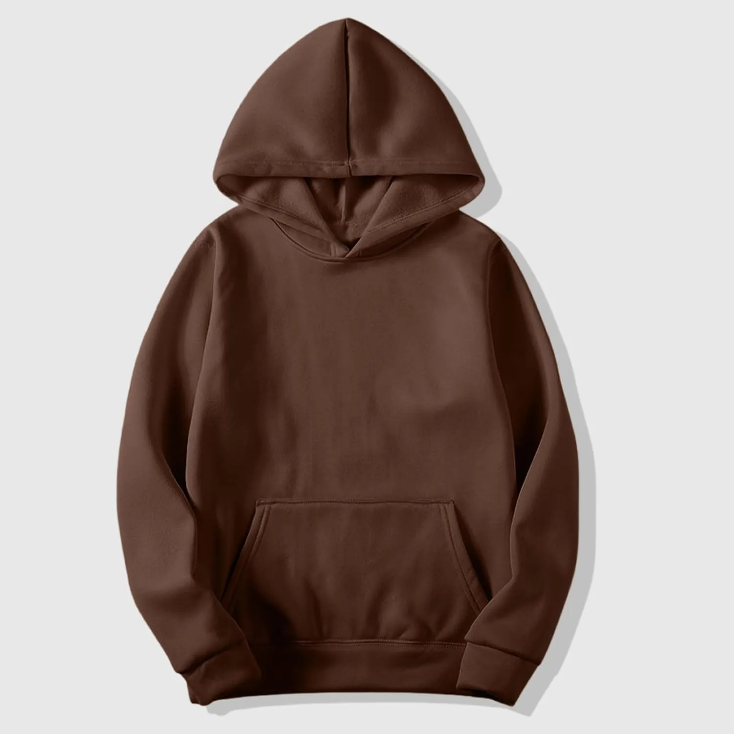 Men's Hoodies Solid Color Sweatshirts Long Sleeve Casual Pullover Top Lightweight Hooded Sweatshirt with Pocket