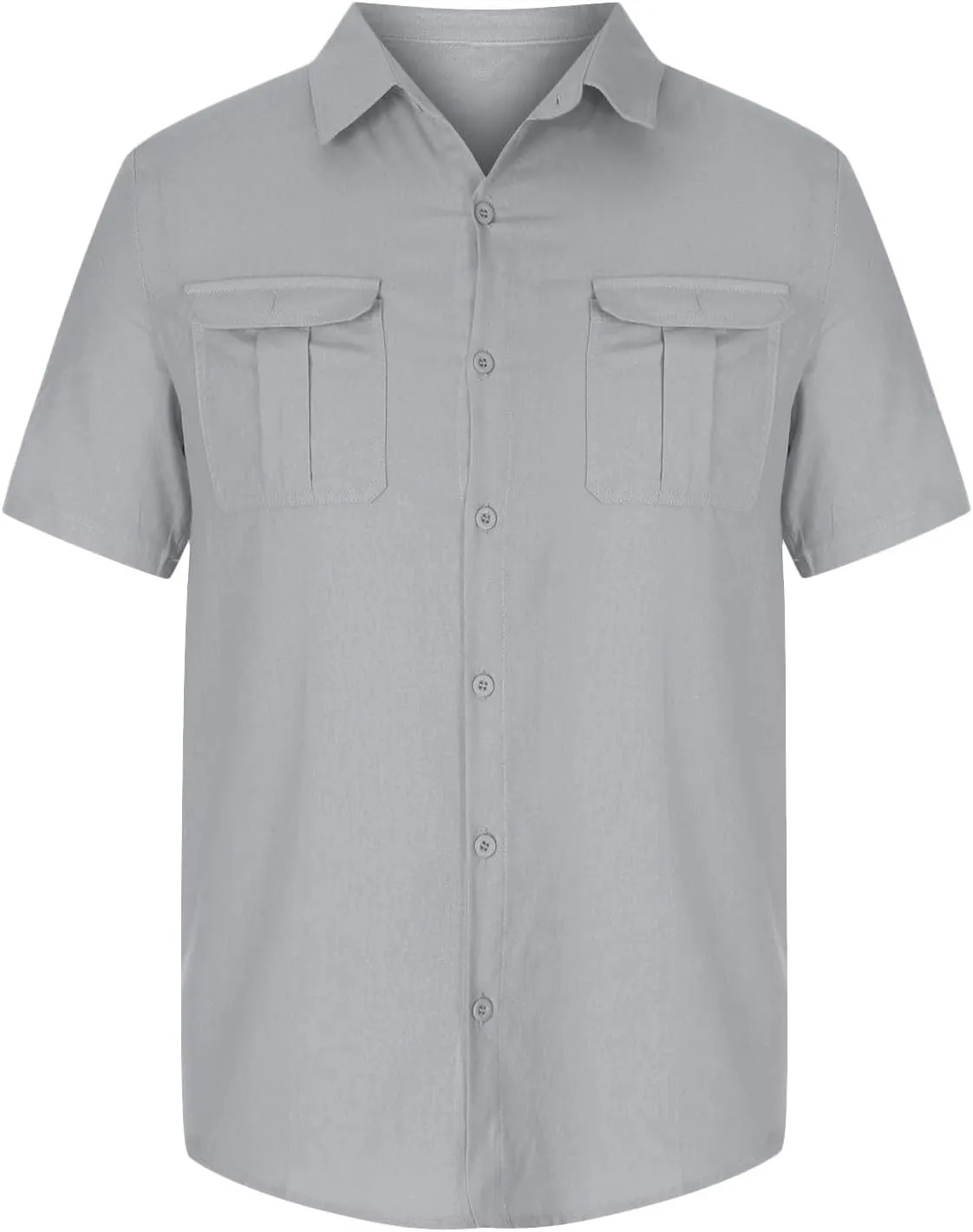 Mens Short Sleeve Button Down Shirts Casual Linen Shirts for Men Soft Beach Shirt Vacation Clothing Hawaiian Shirts