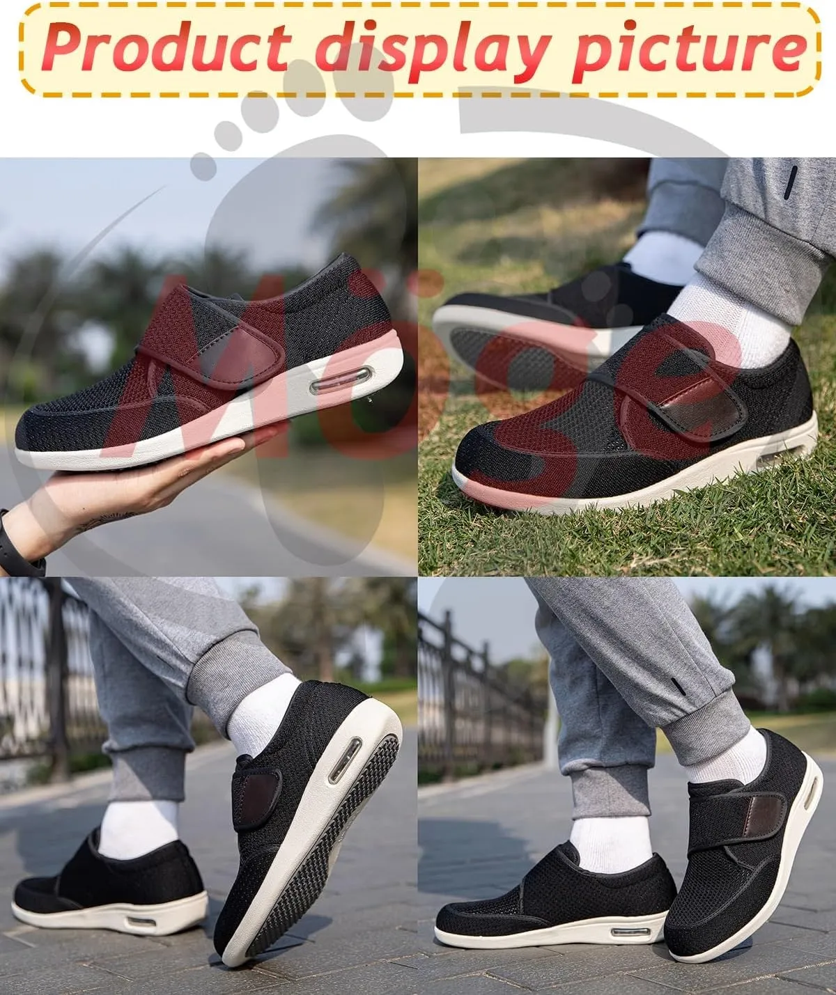 Men's Slip-On Memory Foam Trainers - Lightweight Breathable Casual Walking & Running Shoes