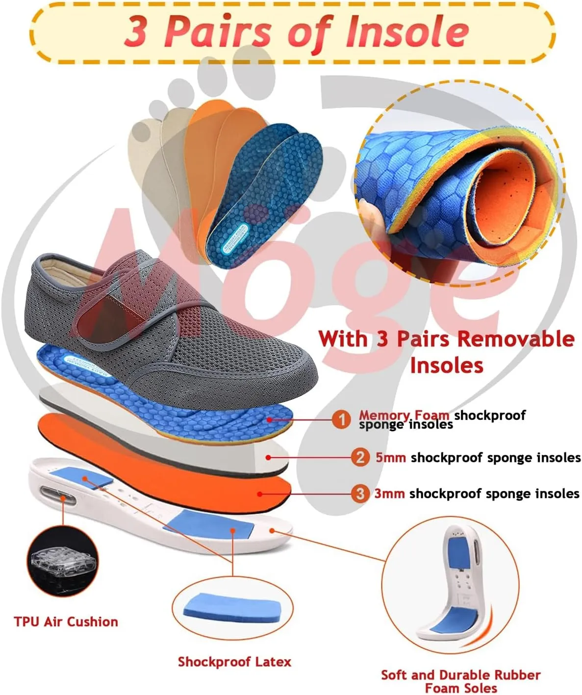 Men's Slip-On Memory Foam Trainers - Lightweight Breathable Casual Walking & Running Shoes