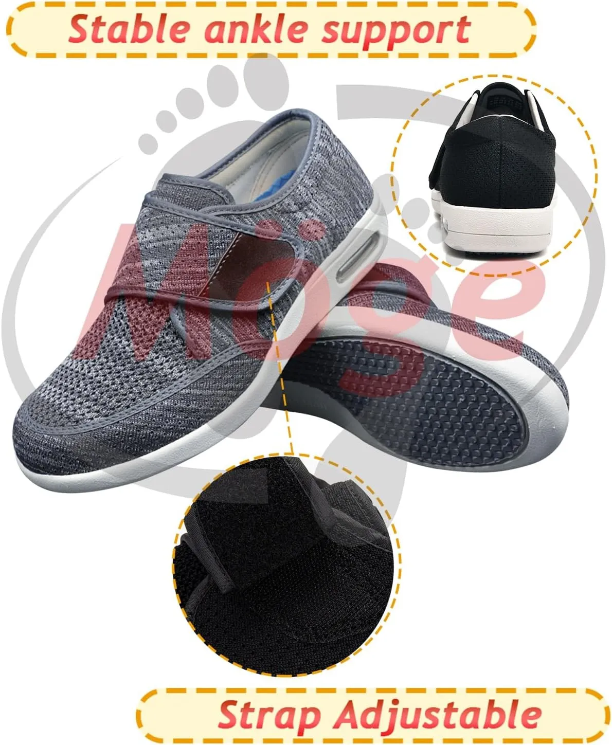 Men's Slip-On Memory Foam Trainers - Lightweight Breathable Casual Walking & Running Shoes