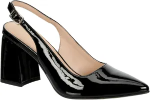 Michael By Michael Shannon Jacqueline - Women's Patent Pointed Toe Slingback with Low Block Heel