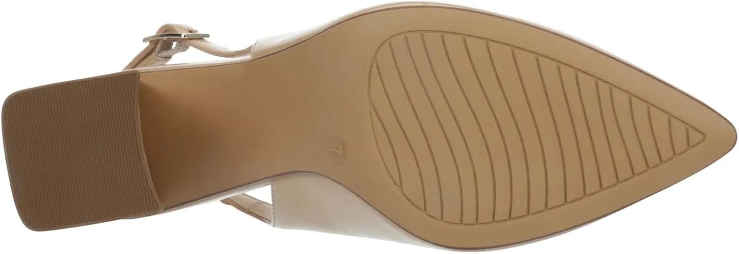 Michael By Michael Shannon Jacqueline - Women's Patent Pointed Toe Slingback with Low Block Heel