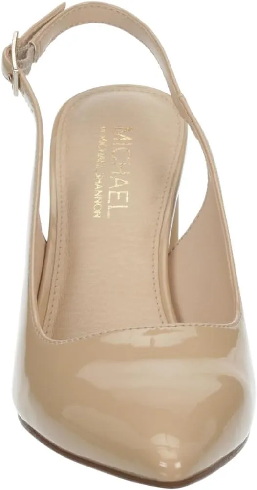 Michael By Michael Shannon Jacqueline - Women's Patent Pointed Toe Slingback with Low Block Heel