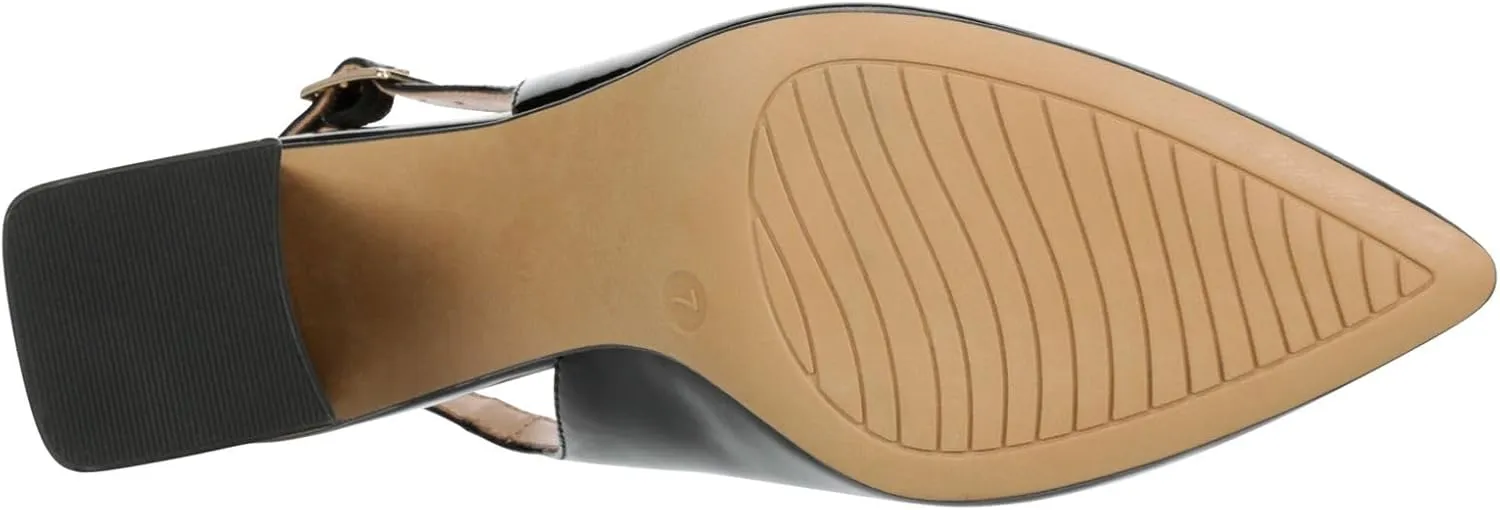 Michael By Michael Shannon Jacqueline - Women's Patent Pointed Toe Slingback with Low Block Heel