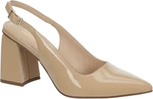 Michael By Michael Shannon Jacqueline - Women's Patent Pointed Toe Slingback with Low Block Heel