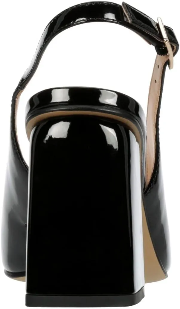 Michael By Michael Shannon Jacqueline - Women's Patent Pointed Toe Slingback with Low Block Heel