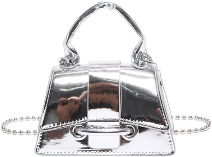 Mini Silver Purse for Women Metallic Evening Bag Hobo Bags Clutch Purse Y2k Sparkly Gold Bag Crossbody Purses Handbag