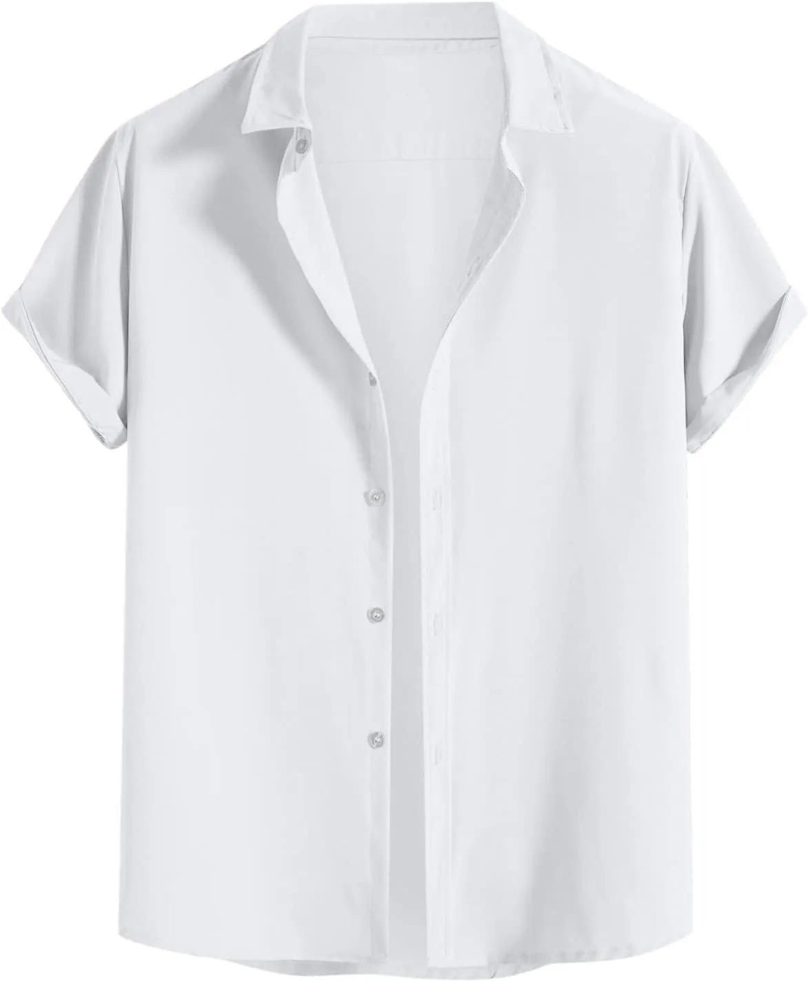 Muscularfit Wrinkle Free Dress Shirts for Men 2023 Casual Stylish Short Sleeve Summer Top Fashion Cotton Linen Button Shirt