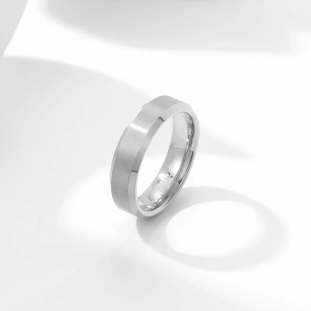 MYNENEY Tungsten Ring 4mm 6mm 8mm Matte Surface Signet Rings Gold/Silver/Black Mens Wedding Bands Size 5-12