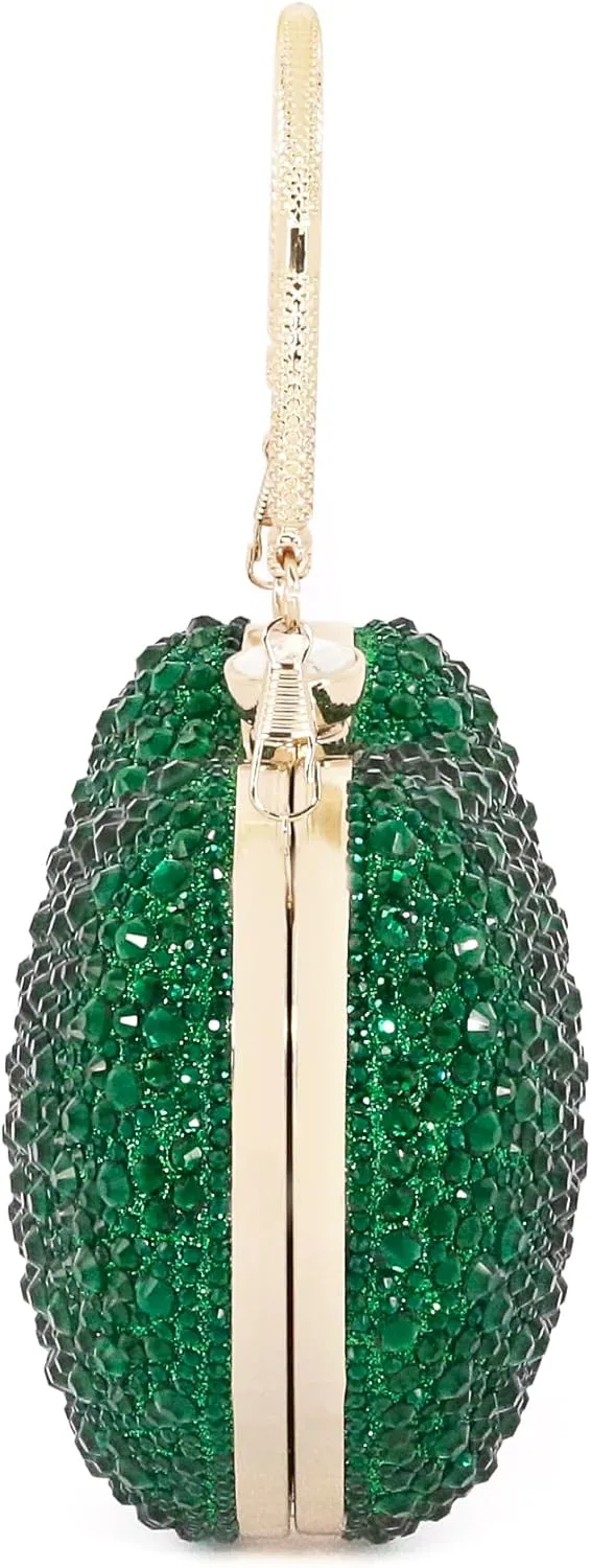 Naimo Womens Heart Bag Rhinestone Evening Bag Handbag Purse for Wedding Cocktail Party