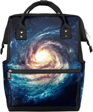 Nebulae Galaxies Diaper Bag Tote Large Capacity Waterproof with Adjustable Shoulder Strap and Pram Straps Mommy Bag for Hospital Beach Weekender Travel