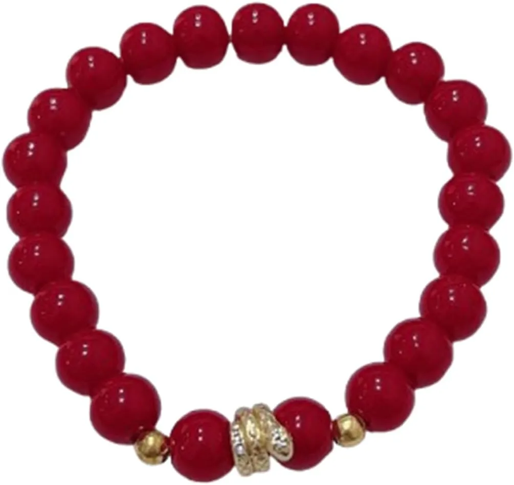 New Year of Snake Beaded Charm Bracelets Handmade Snake Good Luck Amulet Blessing Bracelets Natural Stone Bracelets