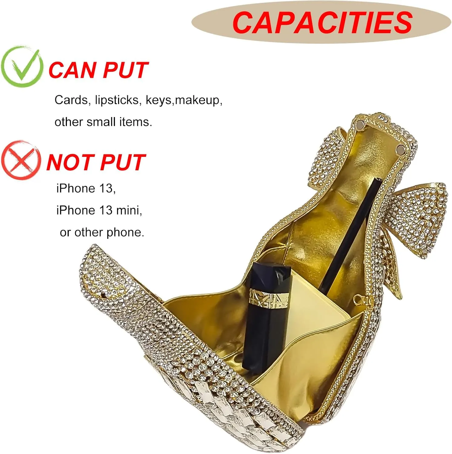 Novelty Champagne Bottle Evening Bag Rhinestone Clutch with Bowknot Women Purse Party Cocktail Crystal Handbag