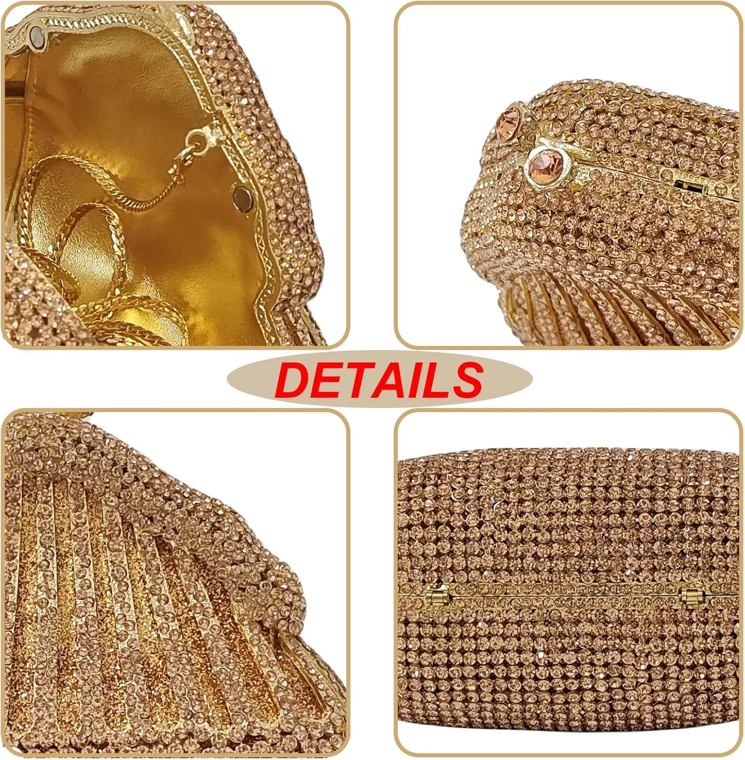 Novelty Crystal Clutch Coin Wallet Women Rhinestone Purse Sparkling Evening Bags for Wedding Party Prom Handbag(full diamond)