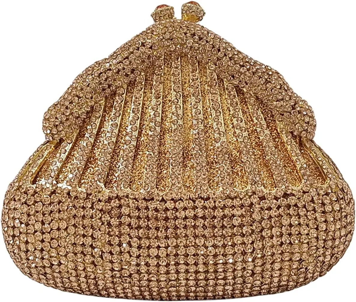 Novelty Crystal Clutch Coin Wallet Women Rhinestone Purse Sparkling Evening Bags for Wedding Party Prom Handbag(full diamond)