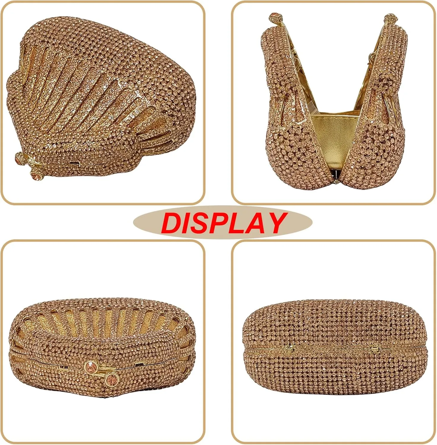 Novelty Crystal Clutch Coin Wallet Women Rhinestone Purse Sparkling Evening Bags for Wedding Party Prom Handbag(full diamond)
