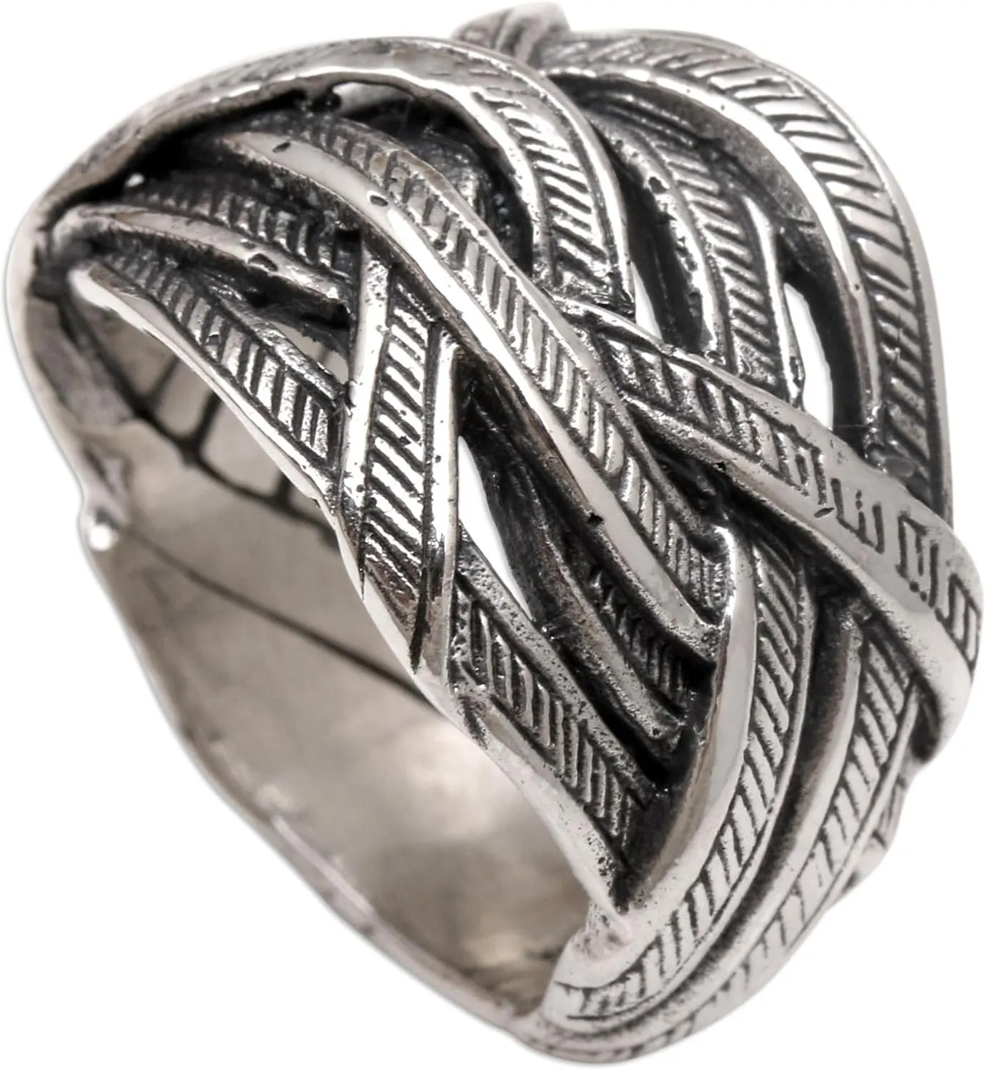 NOVICA Artisan Handcrafted .925 Sterling Silver Cocktail Ring from Bali Indonesia 'Twist Ending'