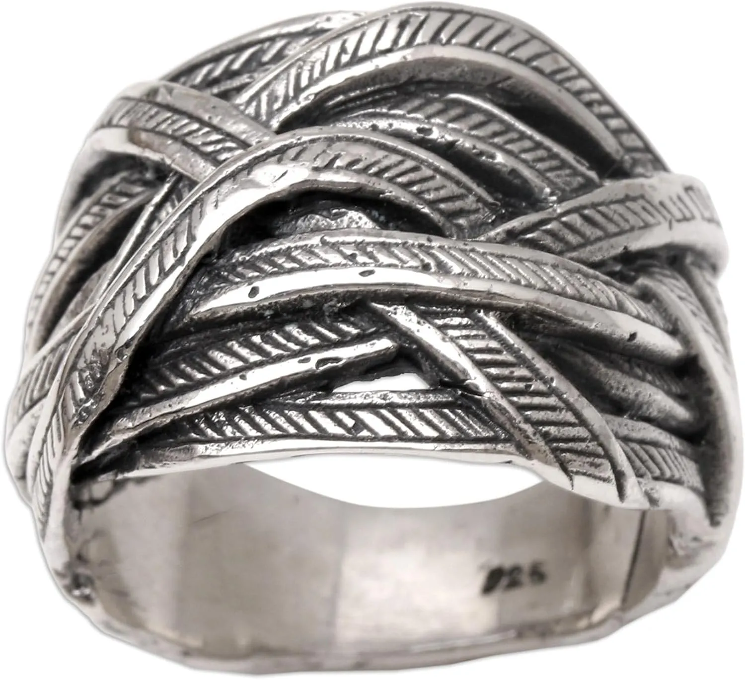 NOVICA Artisan Handcrafted .925 Sterling Silver Cocktail Ring from Bali Indonesia 'Twist Ending'