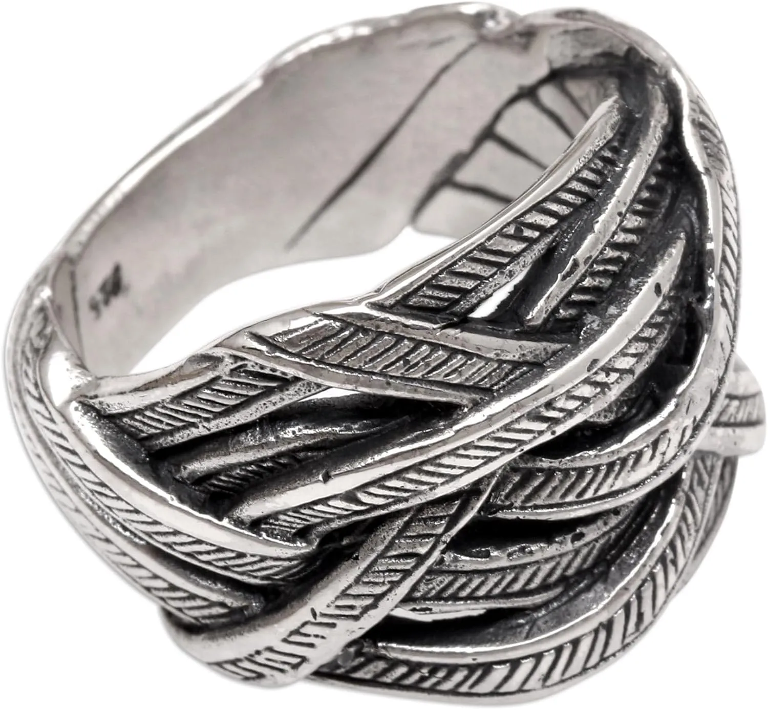 NOVICA Artisan Handcrafted .925 Sterling Silver Cocktail Ring from Bali Indonesia 'Twist Ending'