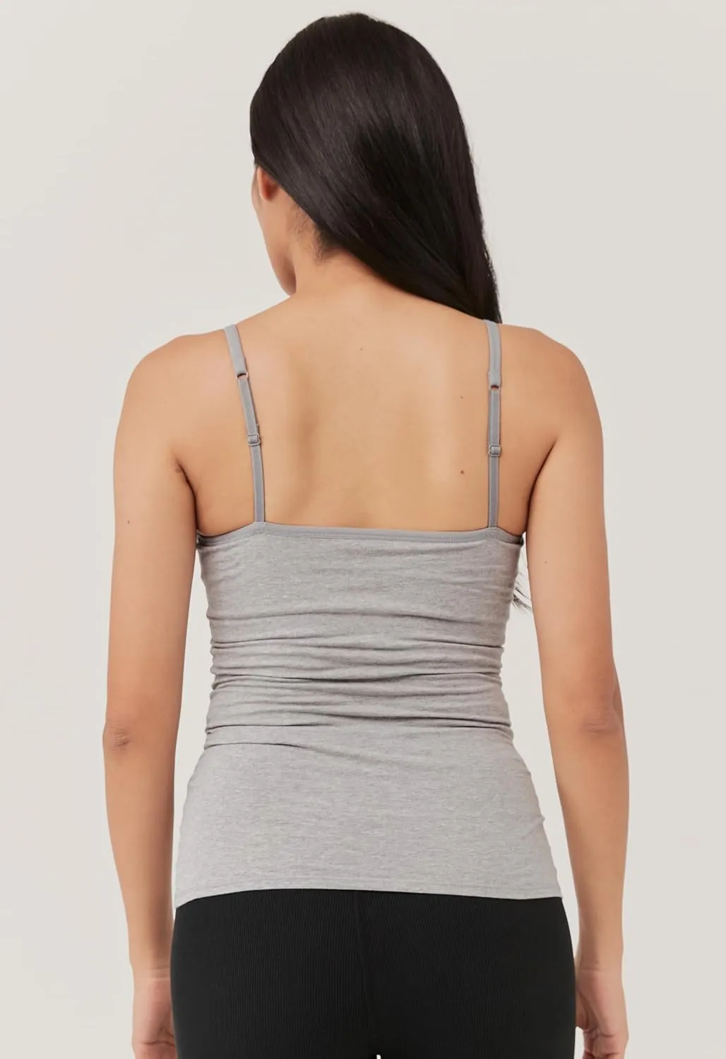 Pact Women's Cotton Camisole Tank Top with Built-in Shelf Bra