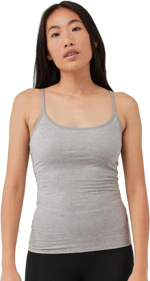 Pact Women's Cotton Camisole Tank Top with Built-in Shelf Bra