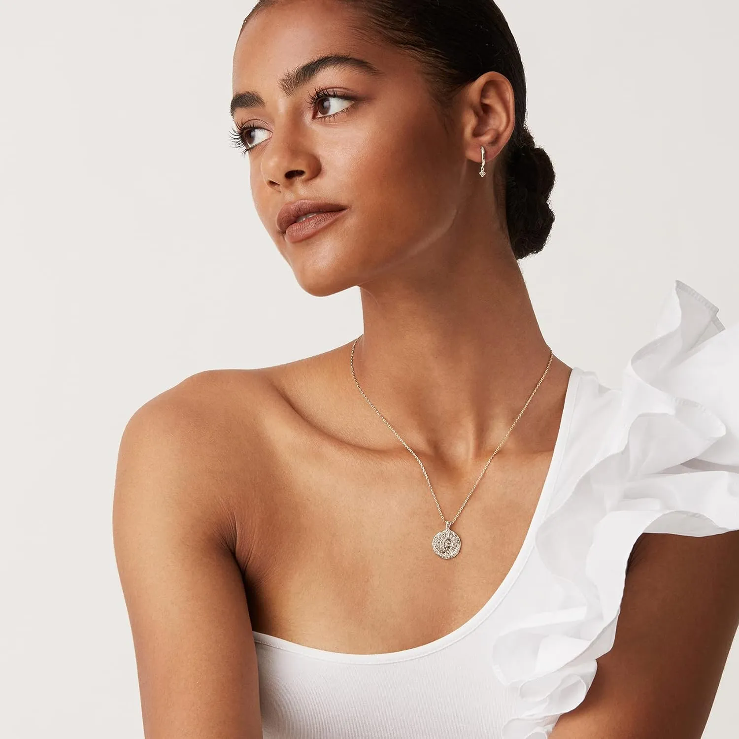 PAVOI 14K Gold Plated Engraved Coin Pendant Necklaces for Women | Byzantine Coin Pendants | Bohemian Necklace