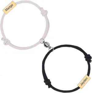 Personalized couple bracelets, customized initials couple bracelets, couple commitment relationship bracelets, birthday and Valentine's Day gifts