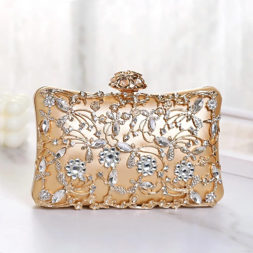 Rhinestone Evening Bags Women Sparkly Crystal Clutch Purses Shoulder Handbags for Party Wedding Cocktail Prom 2025