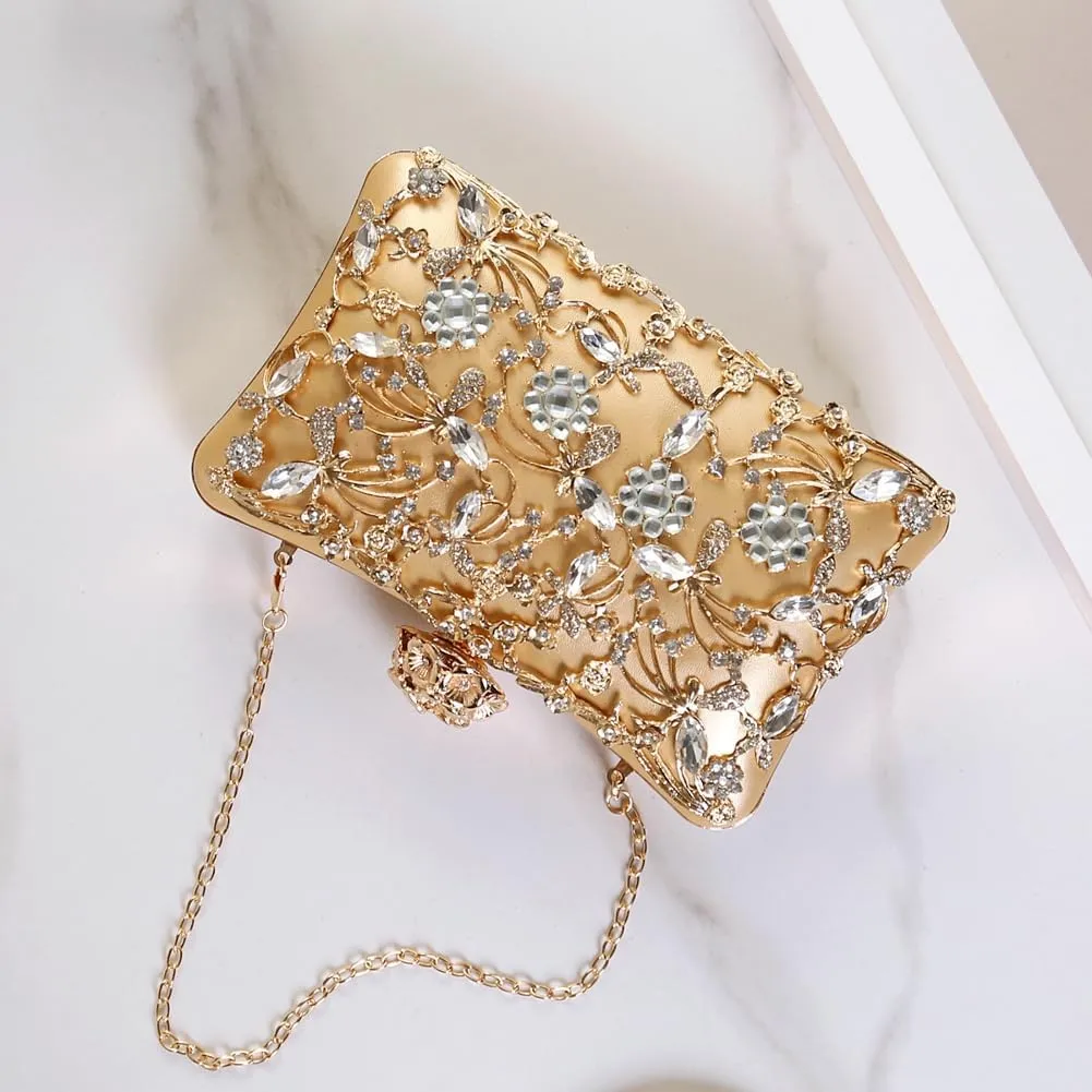 Rhinestone Evening Bags Women Sparkly Crystal Clutch Purses Shoulder Handbags for Party Wedding Cocktail Prom 2025