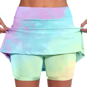 Running Shorts for Women Color Mid Rise Culottes Short Skirt Leggings Running Shorts for Women Summer Outfits for